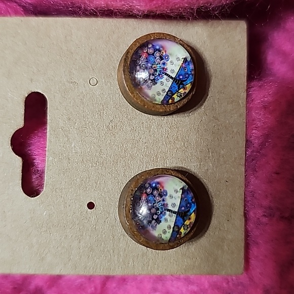 Tree earrings beautiful and hand made - Picture 3 of 3